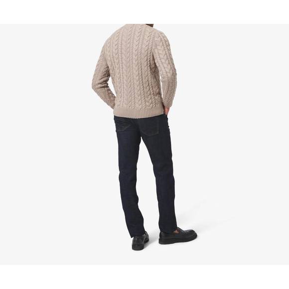 NEW MIZZEN + MAIN redford cable knit sweater in vintage khaki - Picture 3 of 3